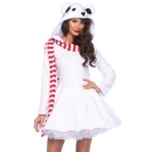Holiday Cozy Fleece Costumes M White Dress Graphic